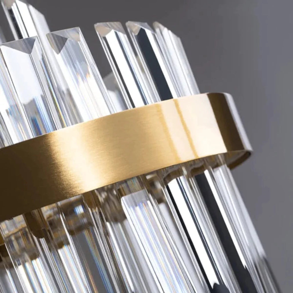 Kristy Design LED Luminaire Lustre Moderne Cristal Doré Salon - Neutralighting