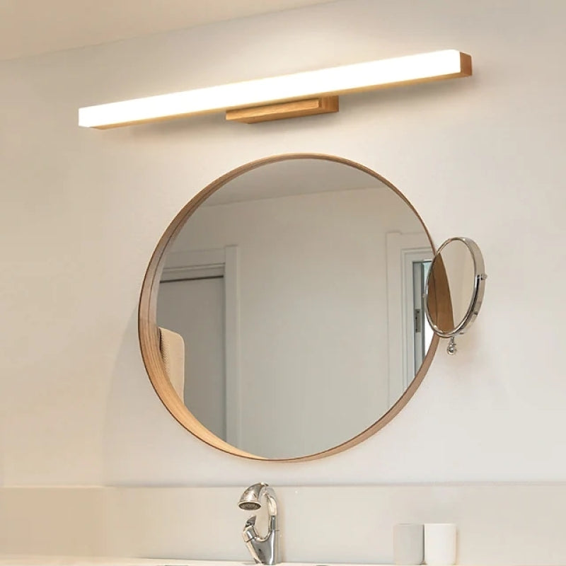 Quinl Applique Murale Miroir Linéaire Minimaliste. Bois. Noyer. Salon - Neutralighting