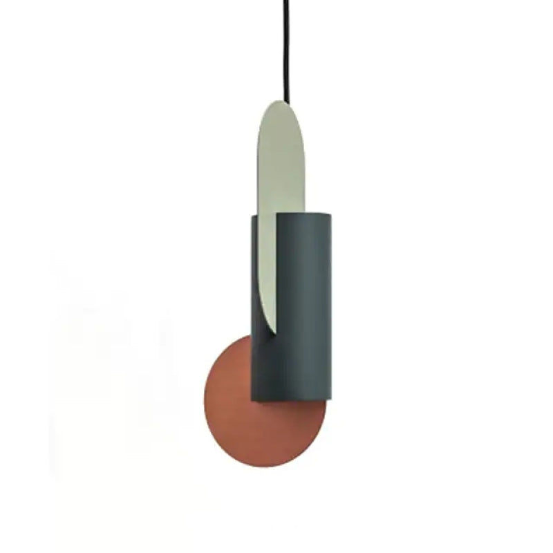 Valentina Lustre Rond/Cylindre Moderne, Métal, Vert/Brun, Chambre à Coucher - Neutralighting