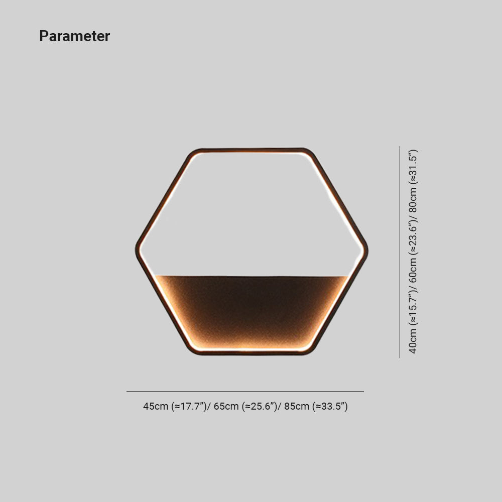 Ray Applique Murale Extérieure Hexagone Nordique, Métal, Noir, Clôture - Neutralighting