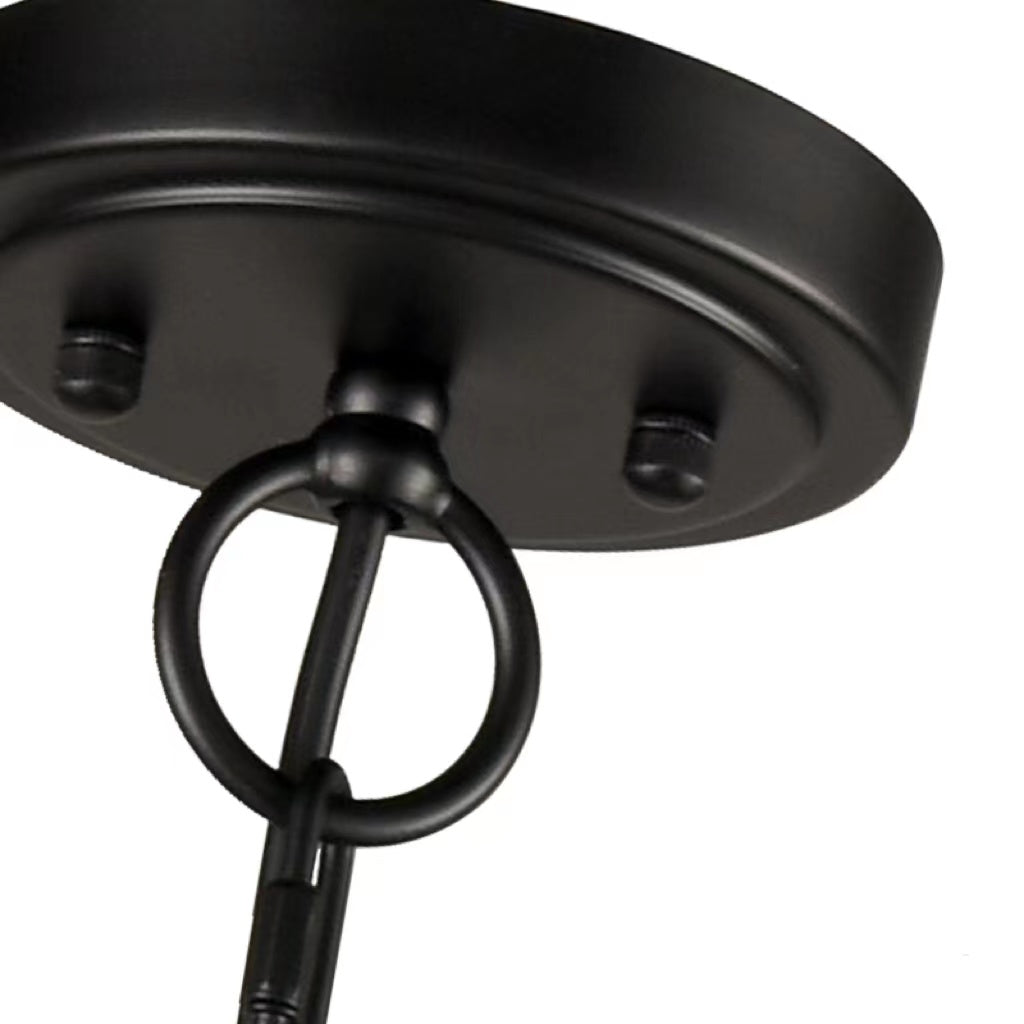 Silva Lustre Bougie LED Moderne, Métal, Noir, Chambre à Coucher - Neutralighting