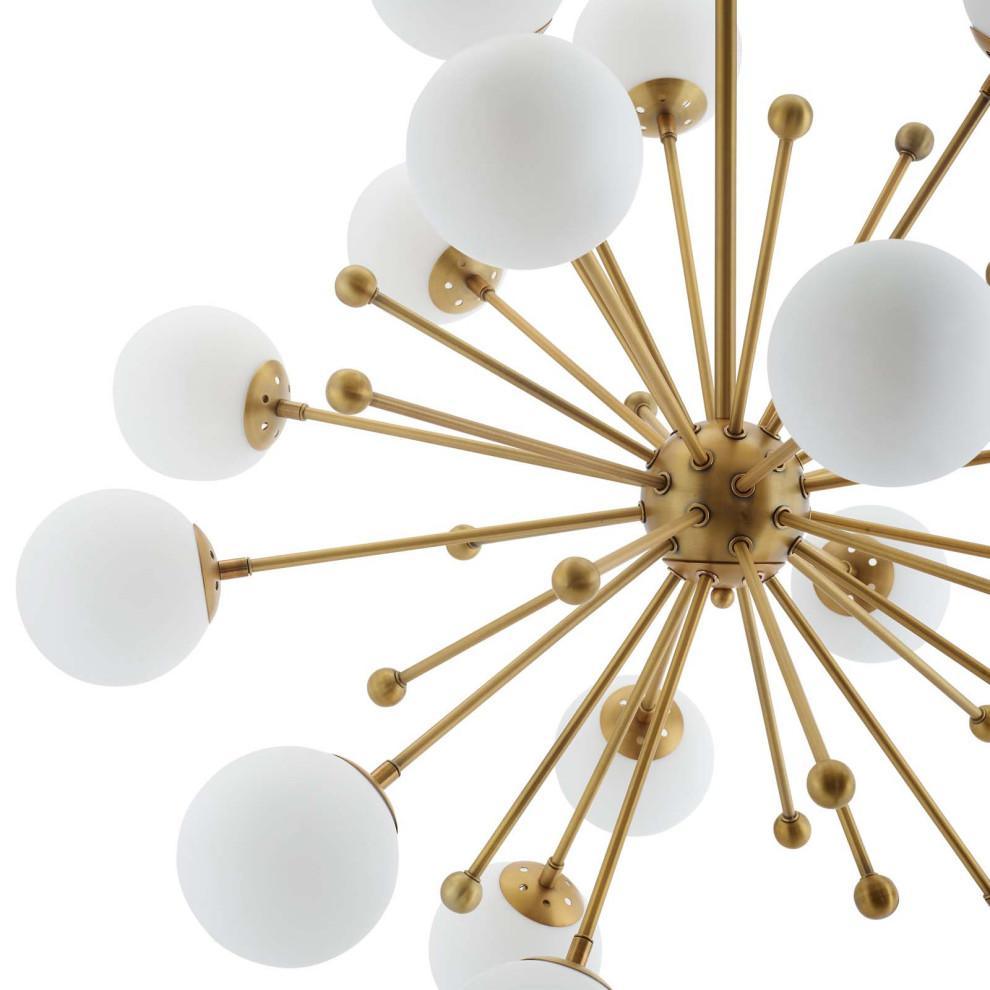 Lustra Chandelier Laiton Globe Opale - Neutralighting