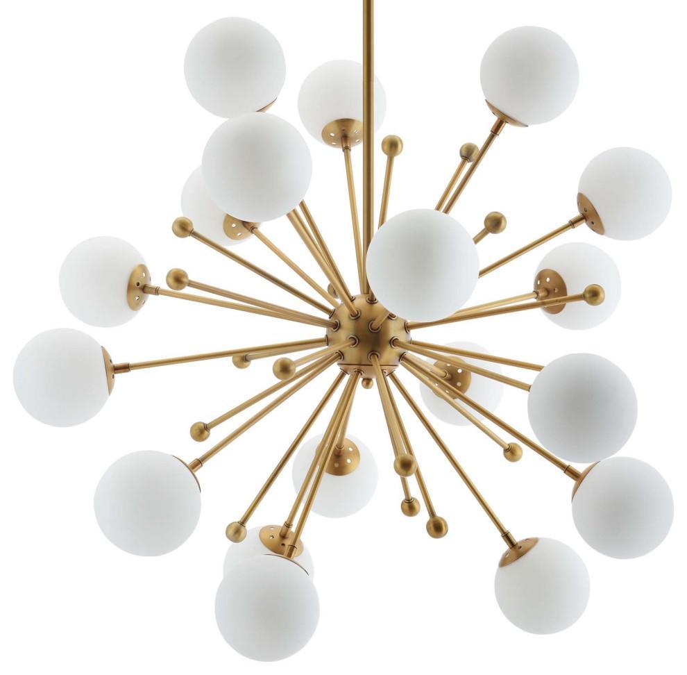 Lustra Chandelier Laiton Globe Opale - Neutralighting