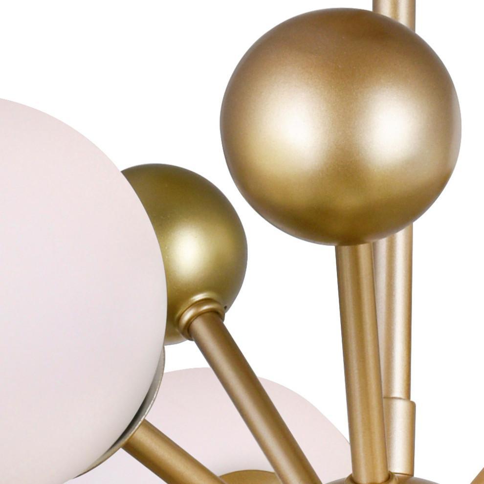 Lustra Chandelier Laiton Globe Opale - Neutralighting
