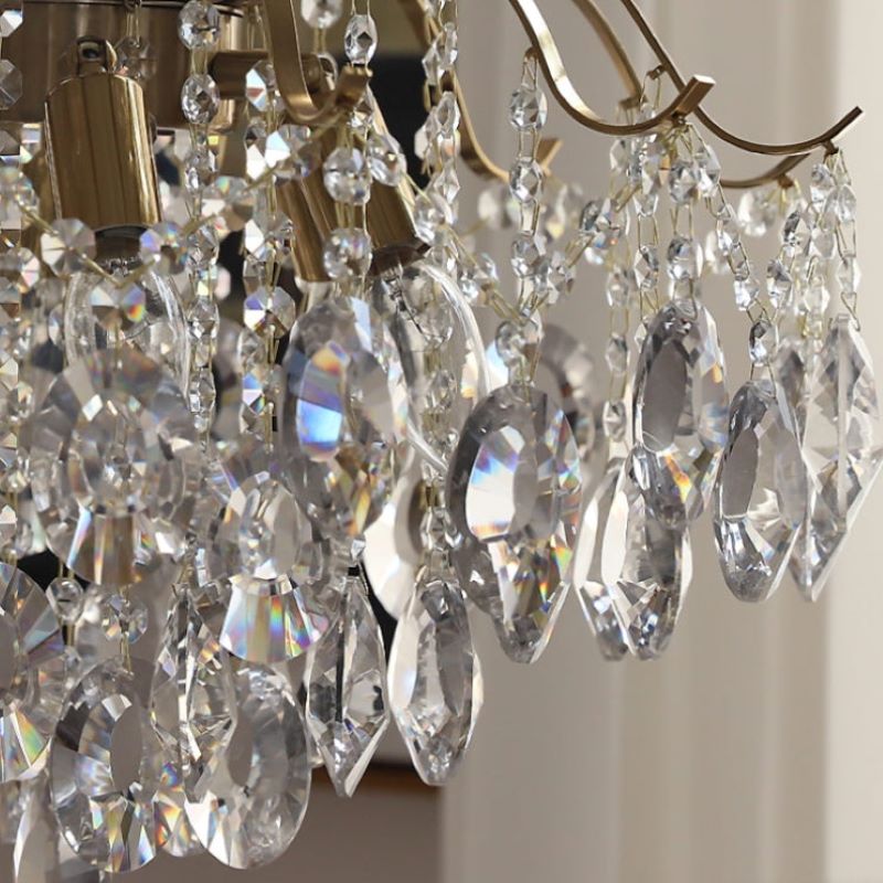 Kristy Lustre Rétro en Cristal Verre Métal Salon - Neutralighting