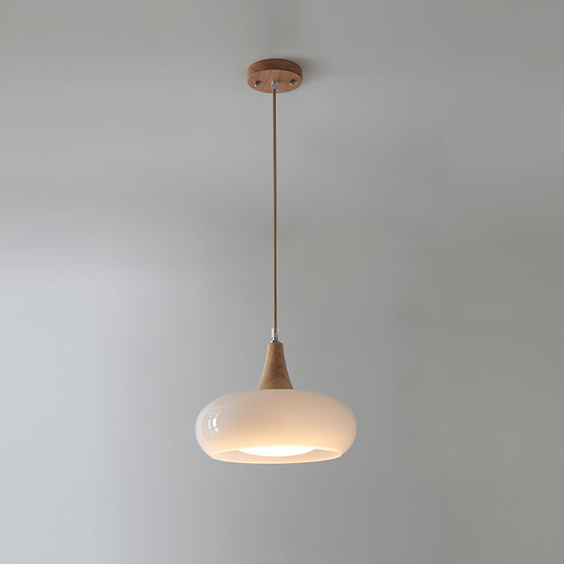 Charlotte Suspension Bois 1/2/3 Lampes - 1 Lampe - Blanc