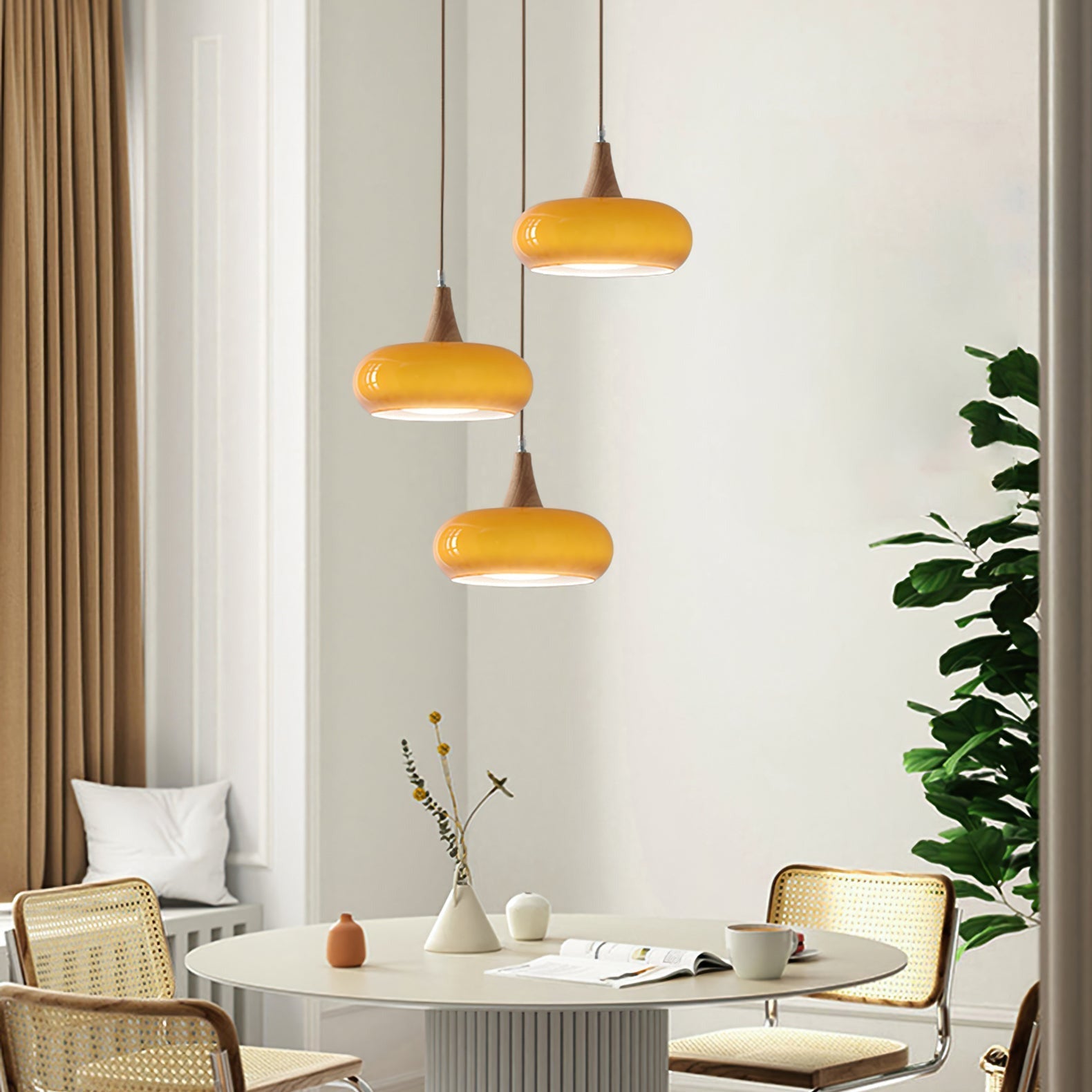 Charlotte Suspension Bois 1/2/3 Lampes - 6