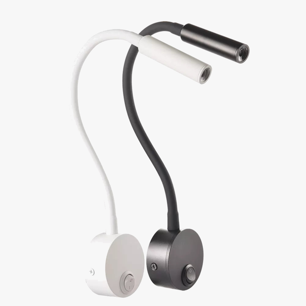 Lampe de Chevet travail étude lampe de lecture appliques 3W LED livre lampe mur veilleuse luminaires Spot LED ue US prise cordon Élias Courbe en Aluminium - Caractère & Élégance dans le Décor