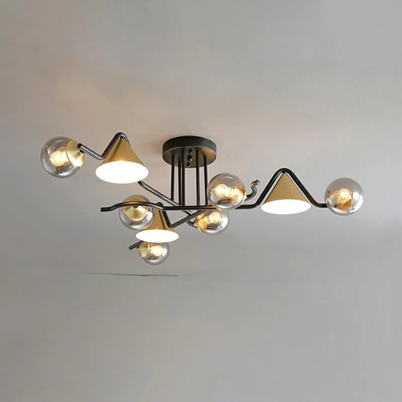 Arisha Design LED Plafonnier Métal/Verre Salon/Chambre à Coucher - Neutralighting