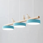 Cliff Suspension Oiseau - Câble Blanc - Bleu - Lumière Chaude