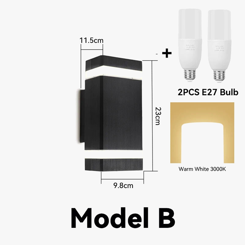 Applique murale — Décor applique murale LED lampes extérieures applique étanche externe escaliers éclairage chambre salon luminaire maison lampe décorative mur