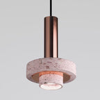 Aelith Suspension Cylindre Moderne Métal/Pierre Salle à Manger - Neutralighting