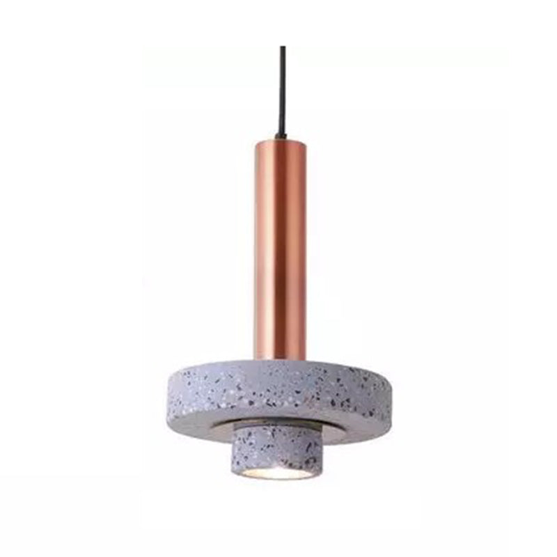Aelith Suspension Cylindre Moderne Métal/Pierre Salle à Manger - Neutralighting