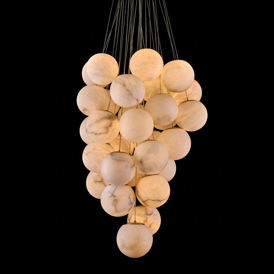 Grapha Chandelier à Globes en Albâtre Cluster - Neutralighting