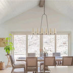 Silva Lustre LED Moderne Design, Métal/Tissu, Noir/Or, Salle à Manger - Neutralighting