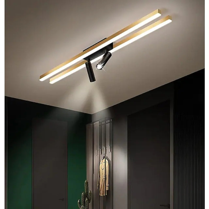 Aim Plafonnier Cylindre Moderne, Métal/Gel de Silice, Doré, Salle à Manger - Neutralighting