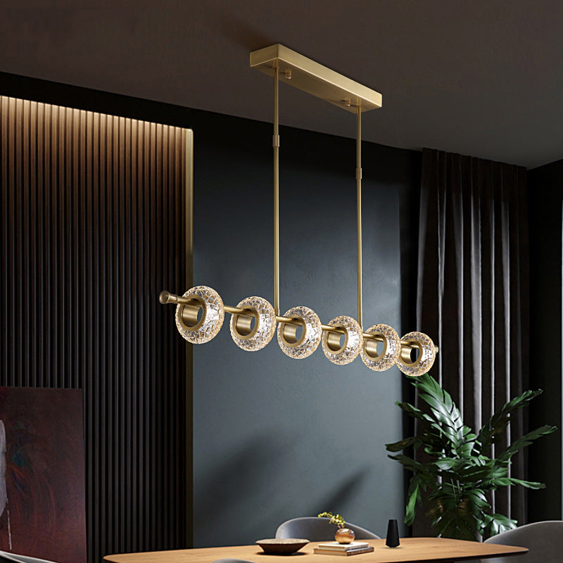Kristy Luminaires Suspension Moderne LED Or Métal/Acrylique Salle à manger - Neutralighting