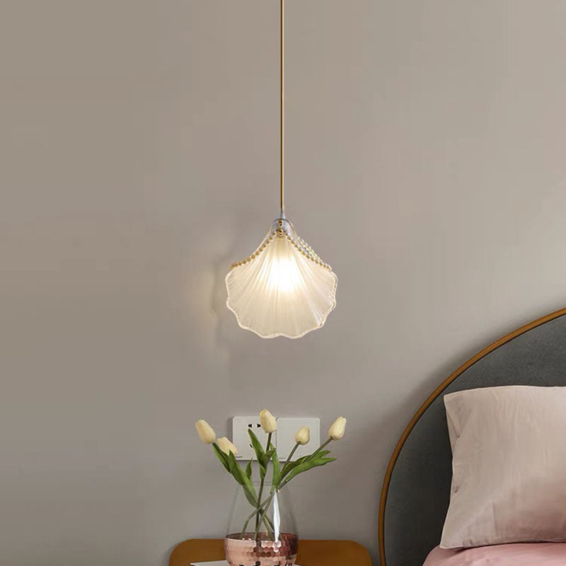 Kristy Suspension Coquille Moderne, Acrylique/Métal, Blanc, Chambre - Neutralighting