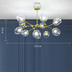 Valentina Suspension Multi Retro, Metal/Verre, Noir/Or, Chambre - Neutralighting