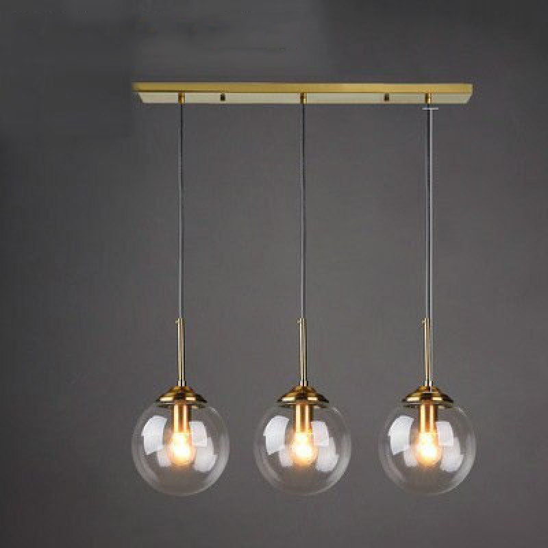 Narell Luminaires Suspension Verre Transparent Ambre - Neutralighting