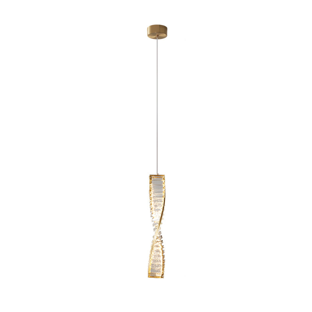 Kristy Suspension Carrée Moderne, Métal/Cristal, Noir/Or, Chambre à Coucher/Bar - Neutralighting