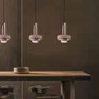 Aelith Suspension Cylindre Moderne Métal/Pierre Salle à Manger - Neutralighting