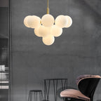 Valentina Nordique LED Lustre Cuivre Verre Salon/Chambre À Coucher - Neutralighting