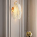 O'Moore Applique Murale Design LED Plume Moderne Métal Plume Blanc Chambre à Coucher/Salon - Neutralighting