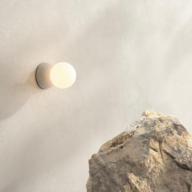 Lustra Applique Murale Béton Verre Opale - Neutralighting