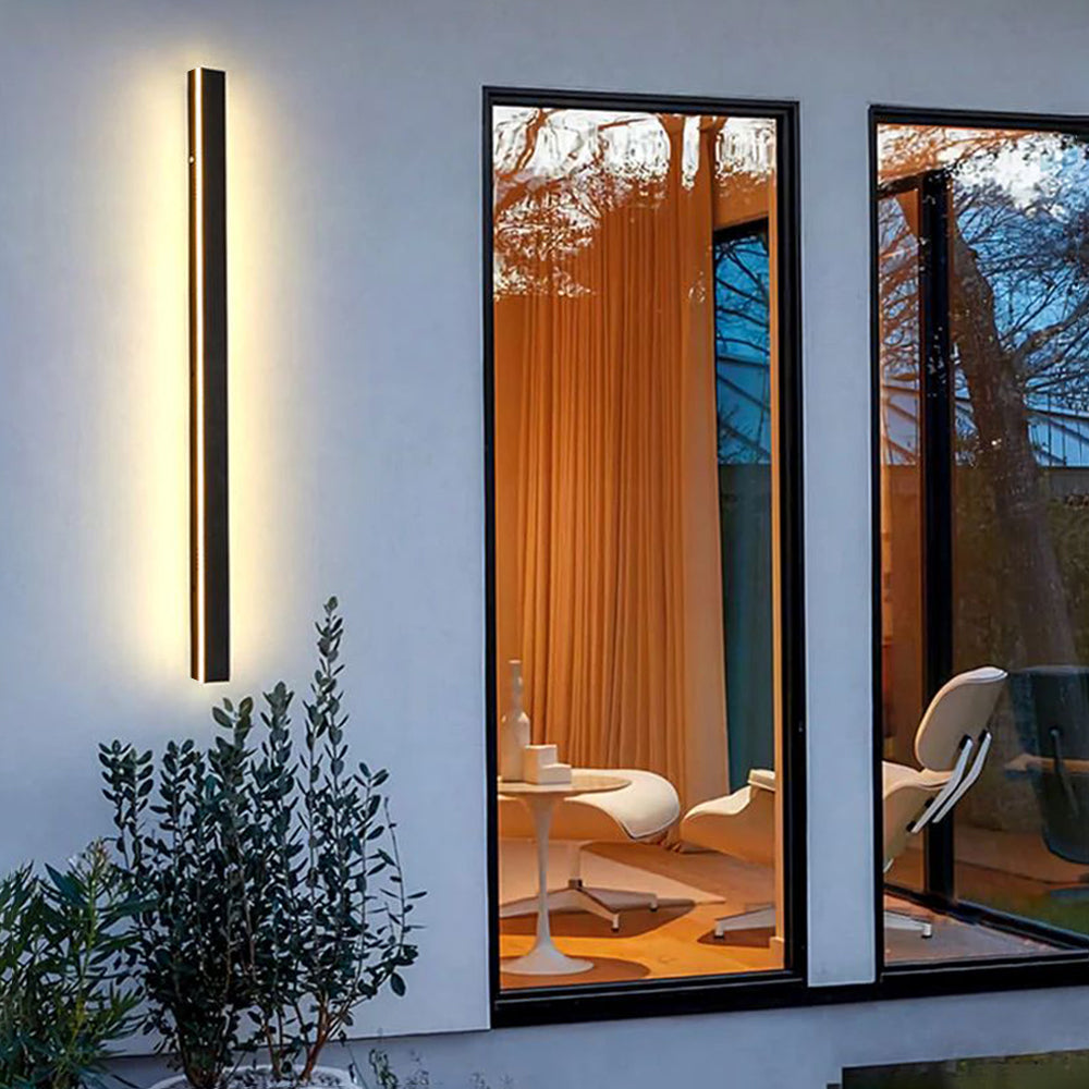 Elune Applique Murale Extérieur LED Étanche Minimaliste Métal Cour - 100 cm - Blanc chaud