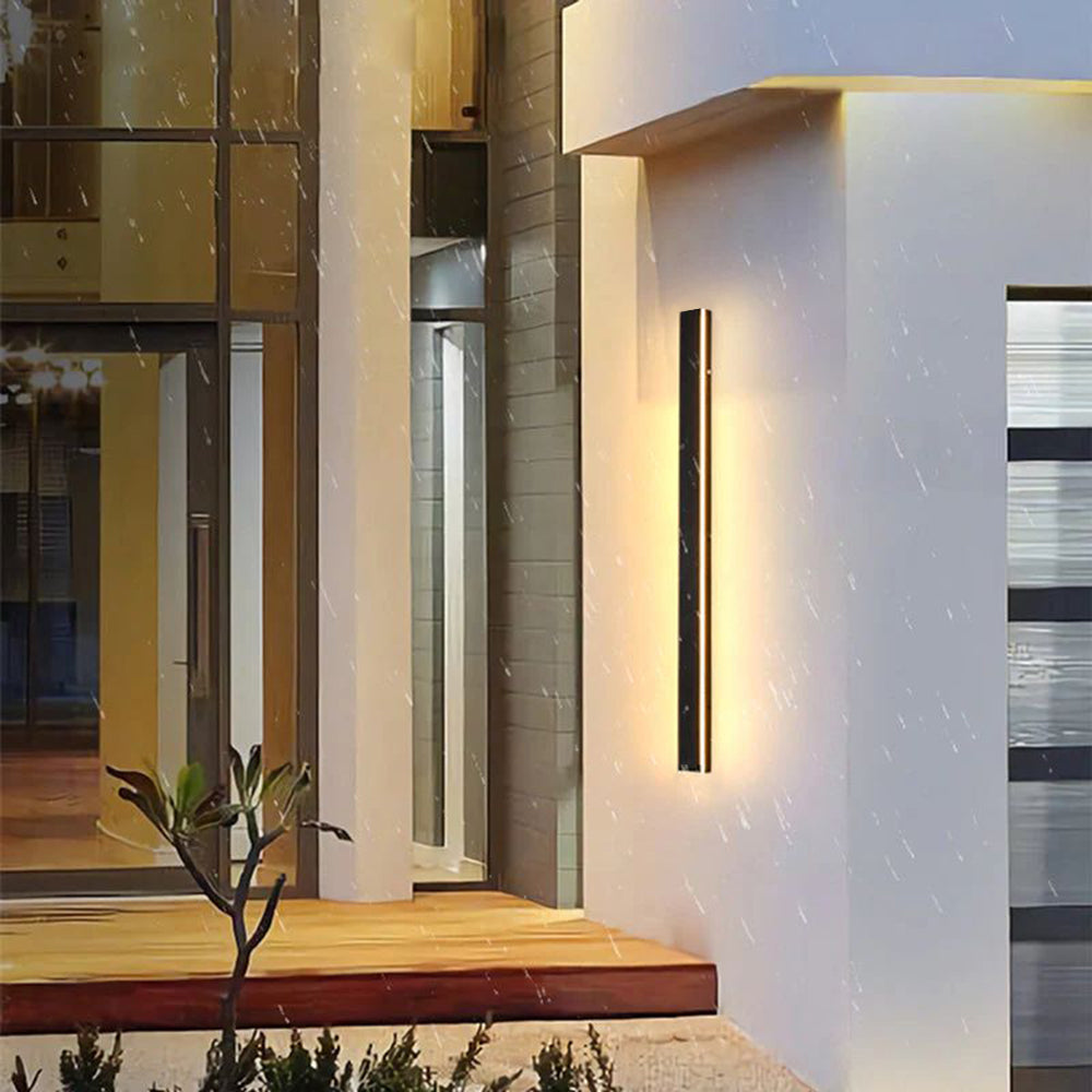 Elune Applique Murale Extérieur LED Étanche Minimaliste Métal Cour - 30 cm - Blanc chaud