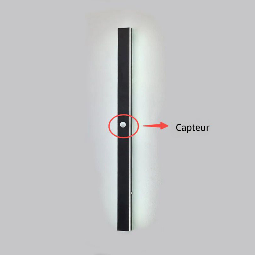 Elune Applique Murale Extérieur LED Étanche Minimaliste Métal Cour - 5
