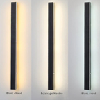 Elune Applique Murale Extérieur LED Étanche Minimaliste Métal Cour - 6