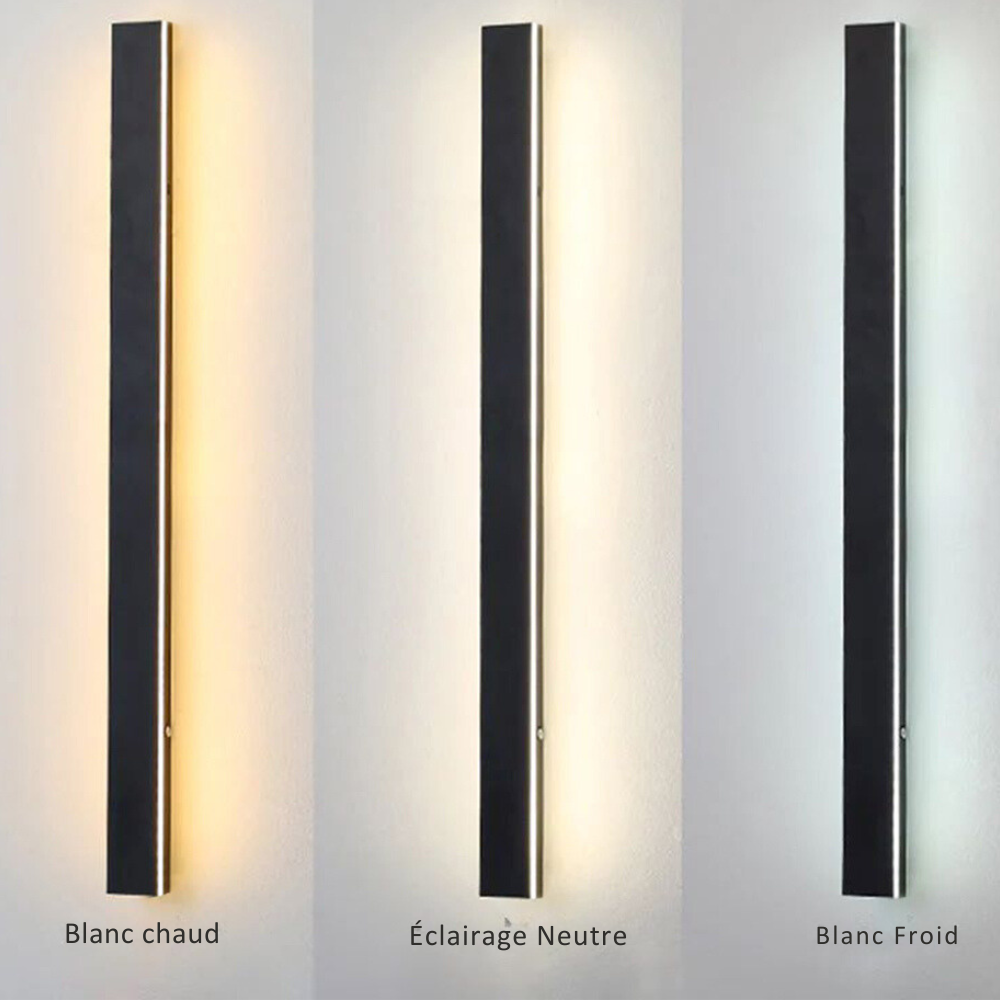 Elune Applique Murale Extérieur LED Étanche Minimaliste Métal Cour - 6