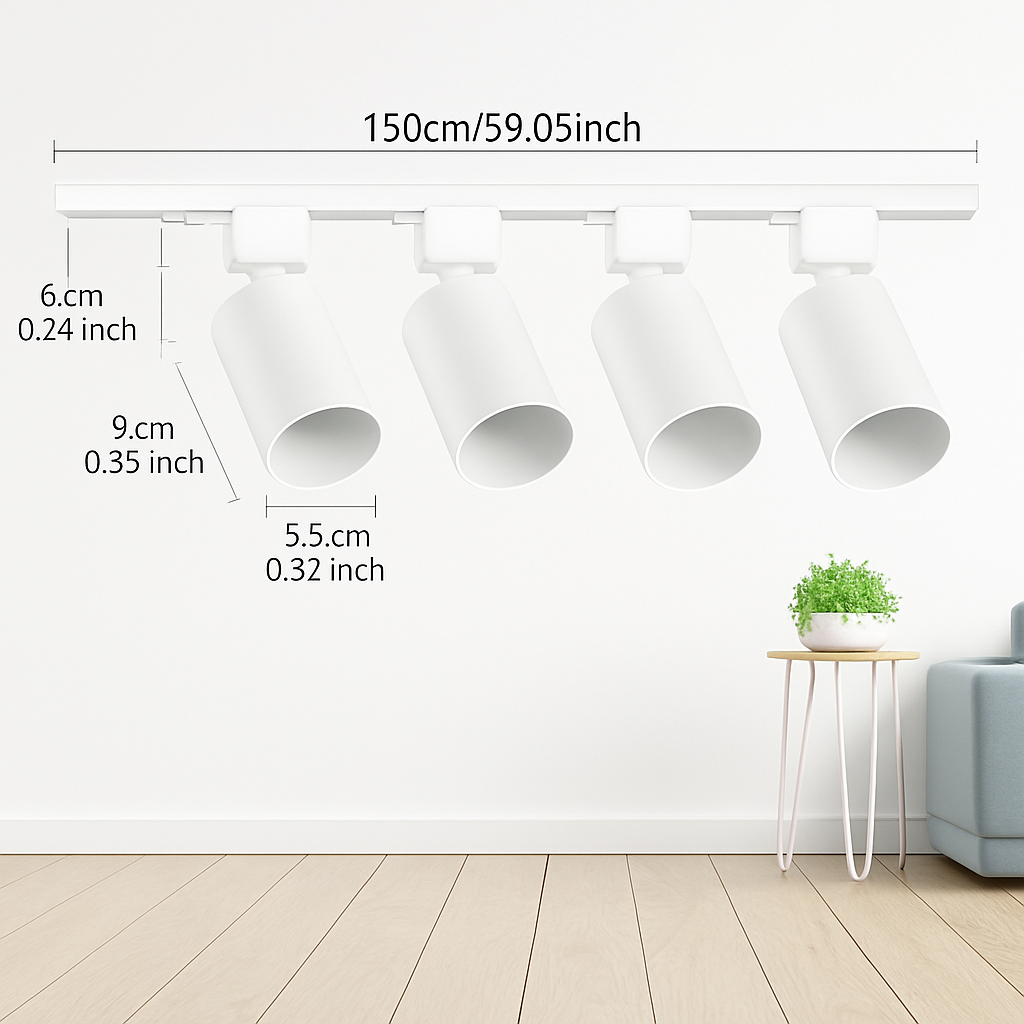 Luminaire — Ensemble complet de rails d'éclairage à LED remplaçable pour intérieur
