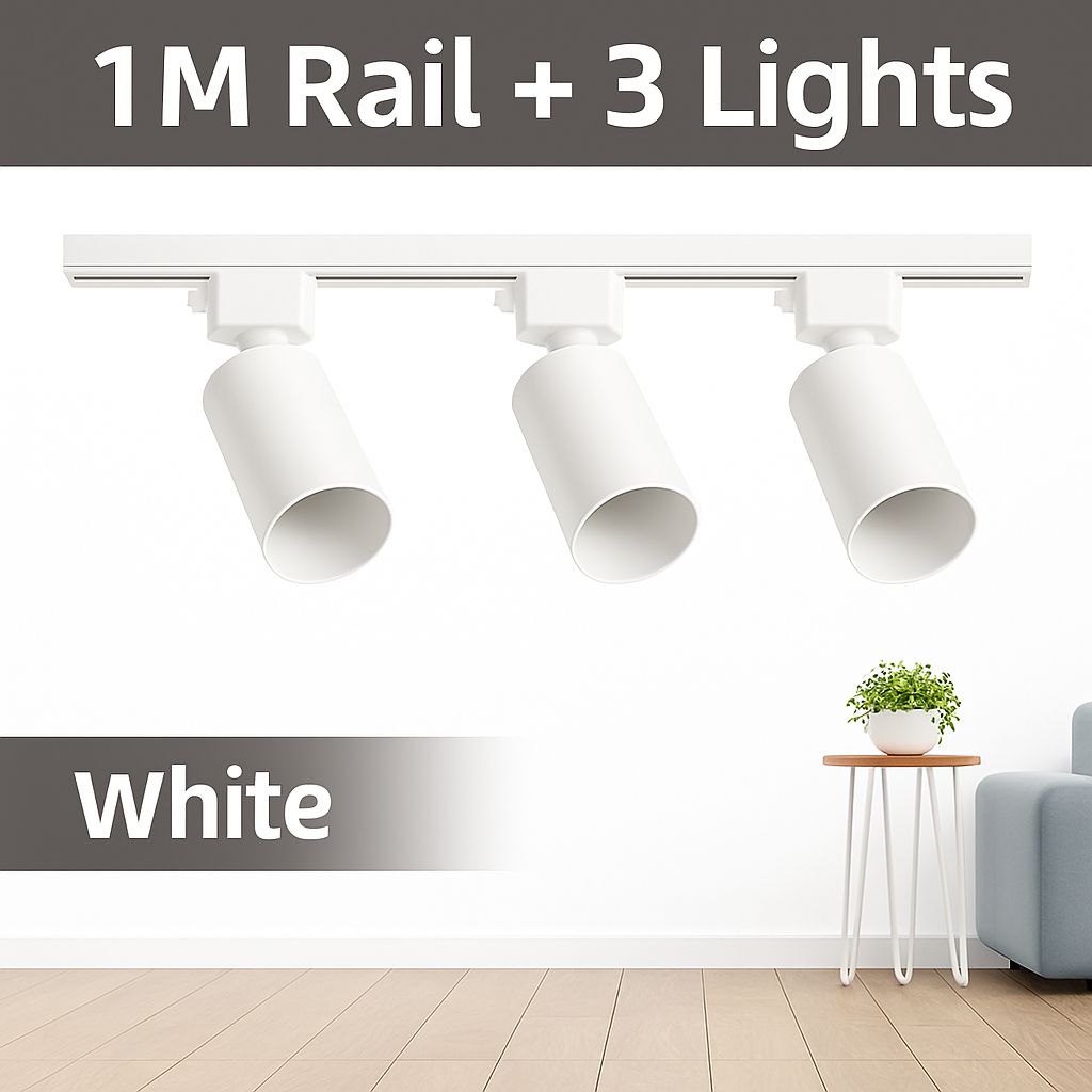Luminaire — Ensemble complet de rails d'éclairage à LED remplaçable pour intérieur