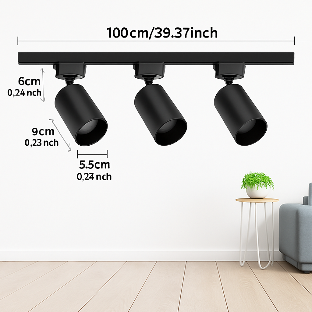Luminaire — Ensemble complet de rails d'éclairage à LED remplaçable pour intérieur