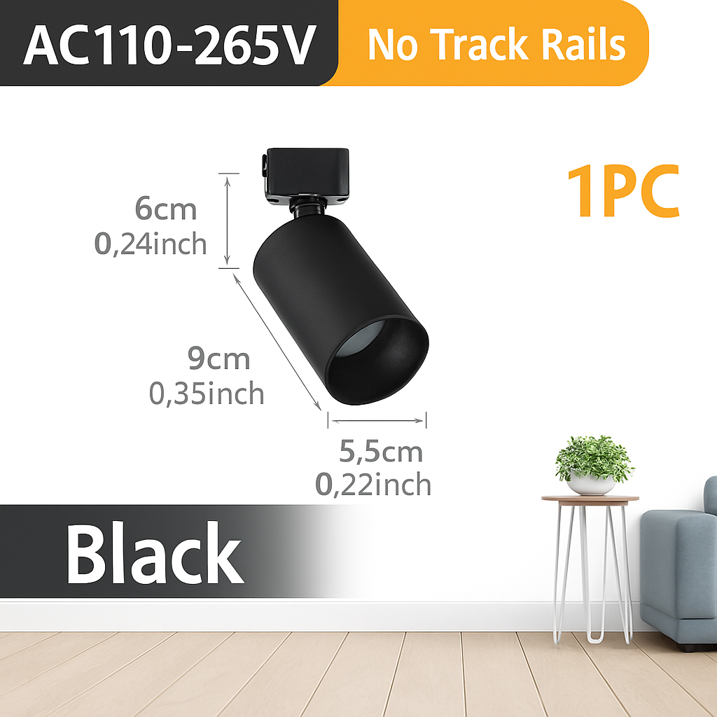 Luminaire — Ensemble complet de rails d'éclairage à LED remplaçable pour intérieur