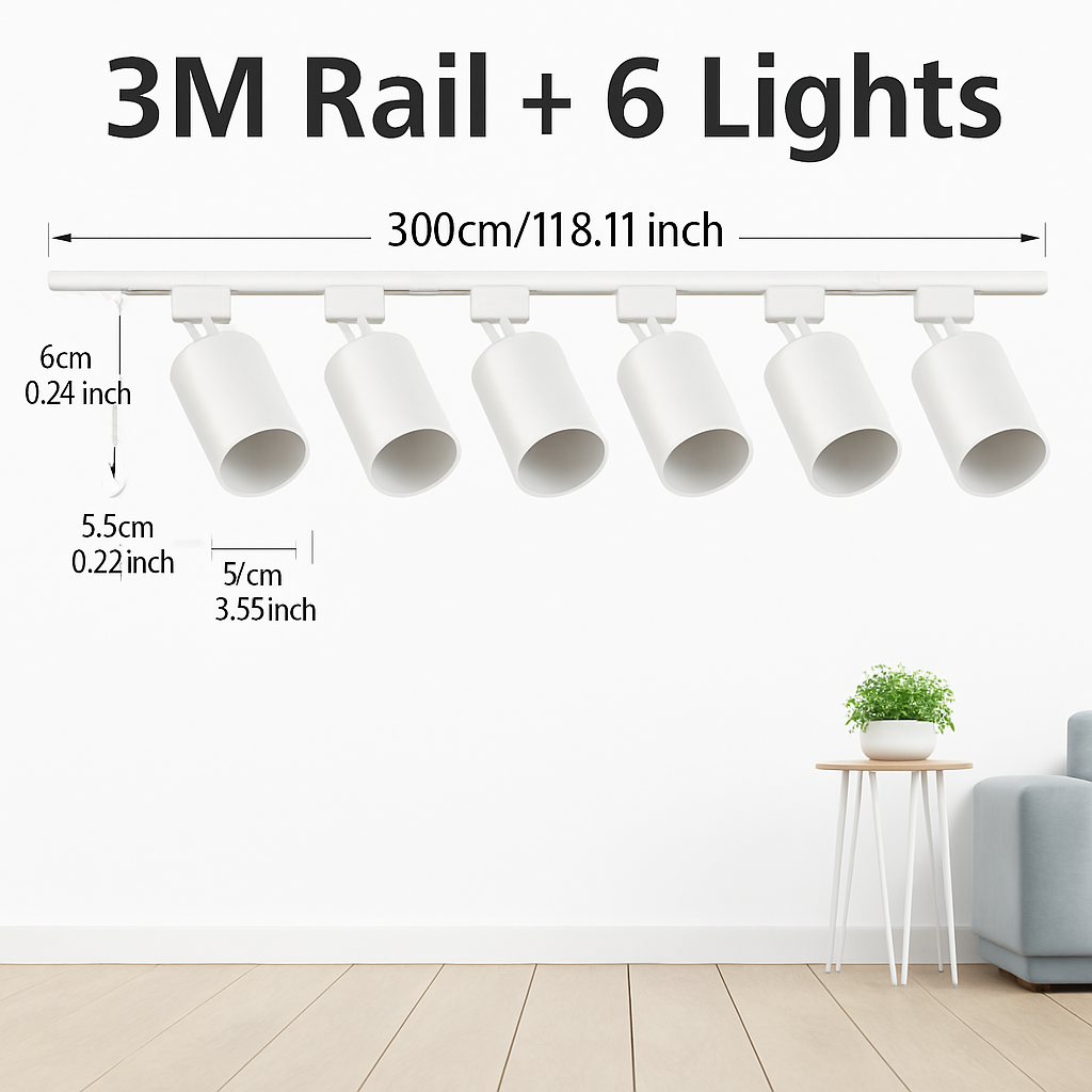 Luminaire — Ensemble complet de rails d'éclairage à LED remplaçable pour intérieur