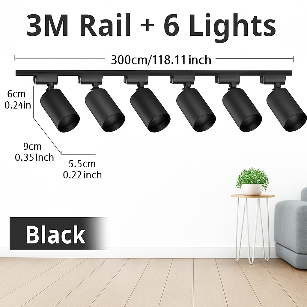 Luminaire — Ensemble complet de rails d'éclairage à LED remplaçable pour intérieur