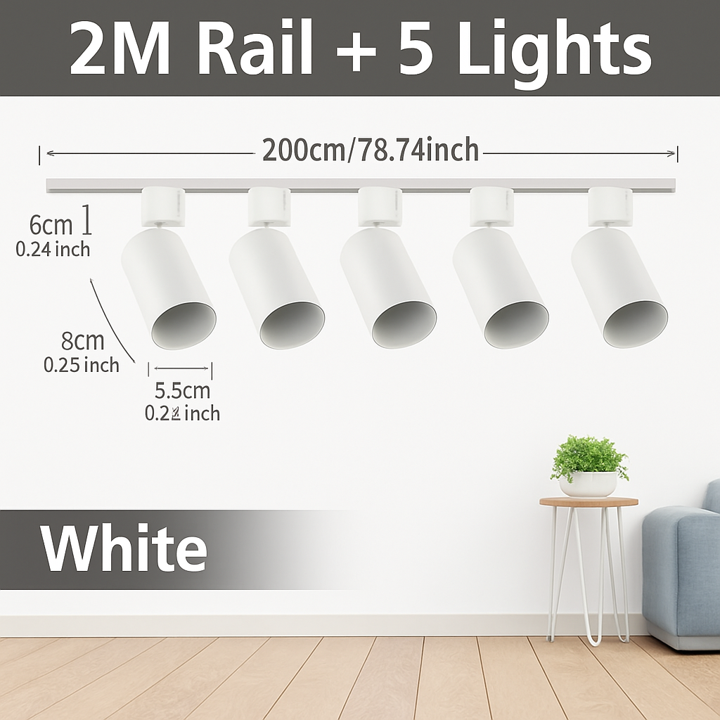 Luminaire — Ensemble complet de rails d'éclairage à LED remplaçable pour intérieur