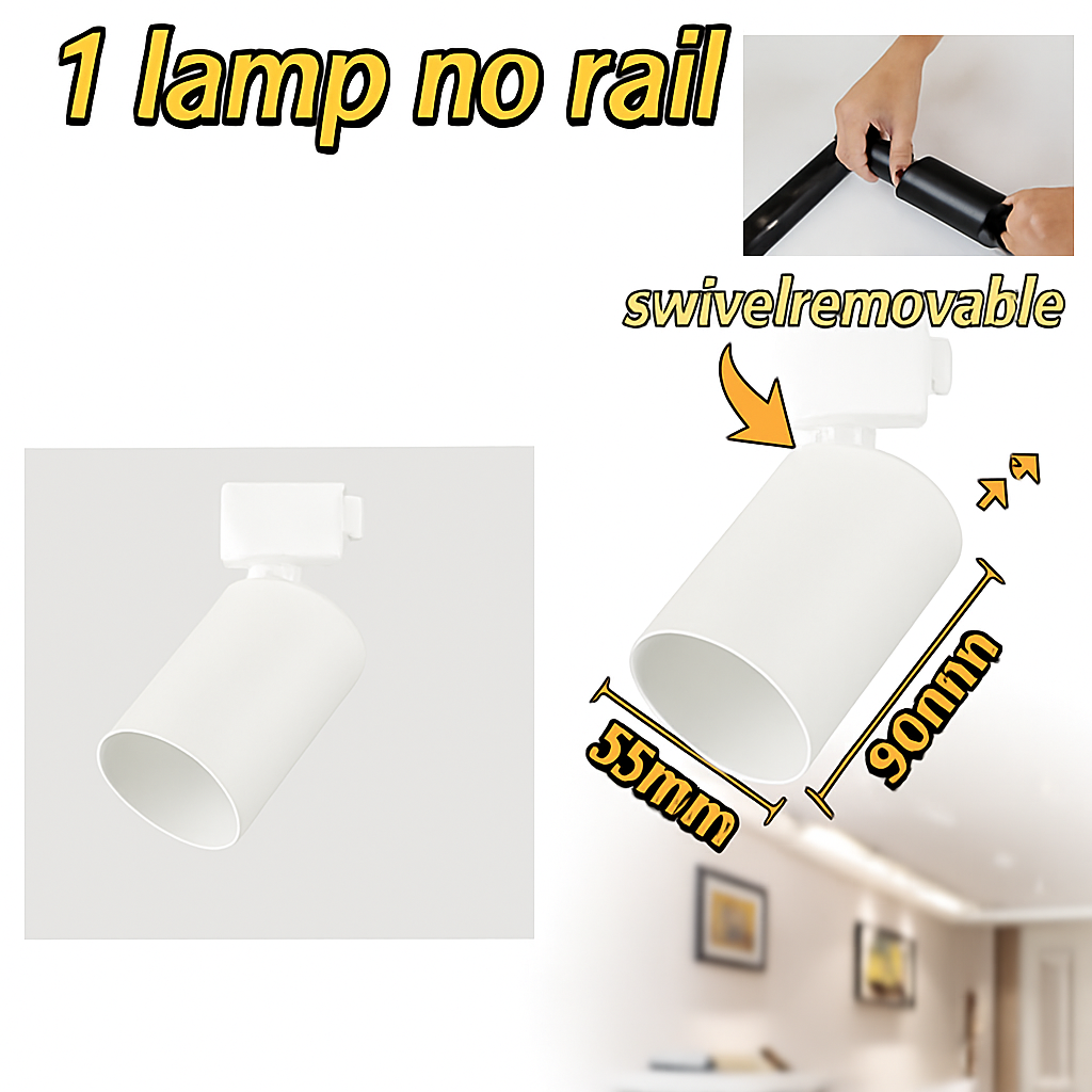 Luminaire — Ensemble d'éclairage sur rail dimmable pour maison intelligente