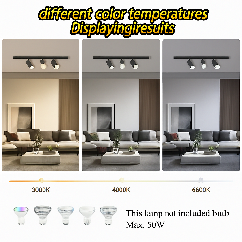 Luminaire — Ensemble d'éclairage sur rail dimmable pour maison intelligente