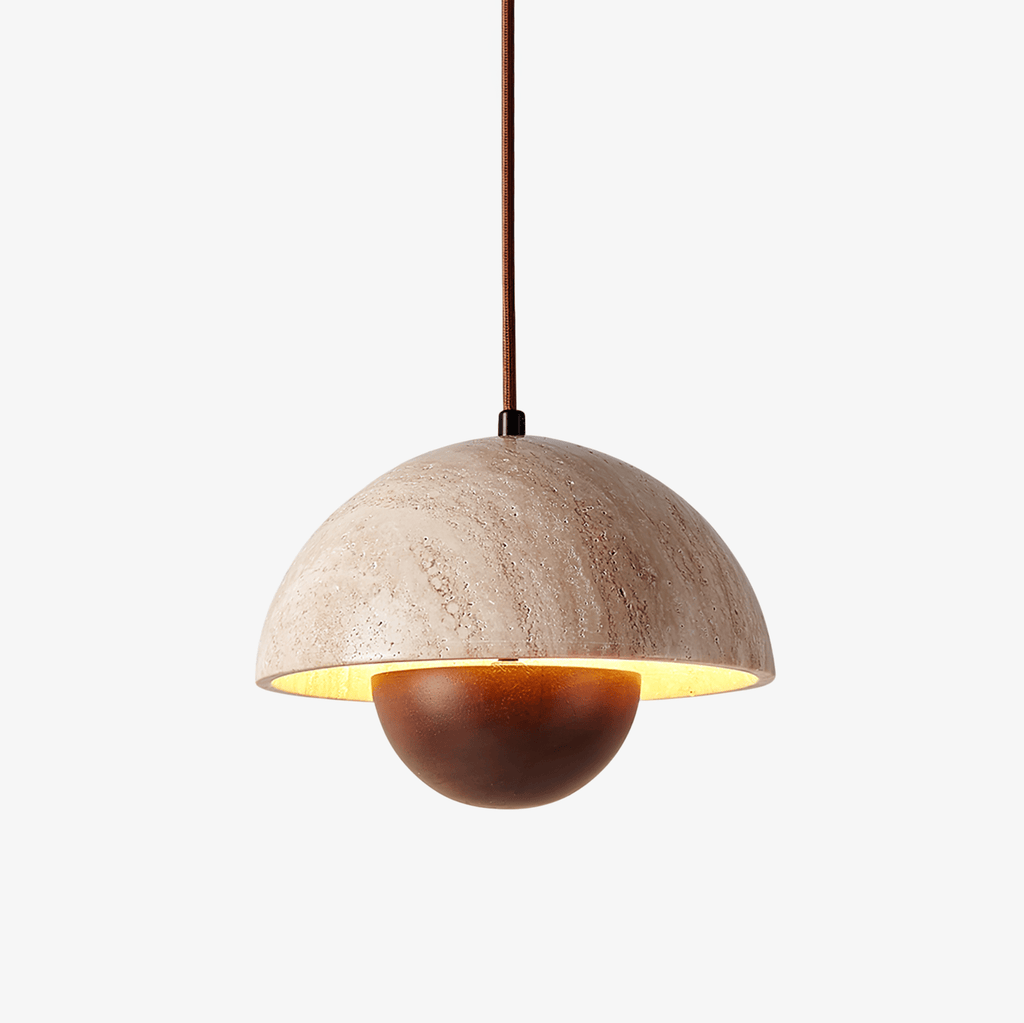 Ersile Suspension en Bois et Travertin - Neutralighting