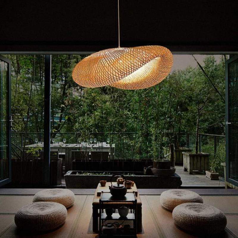 Rinwa Suspension Nuage Bohème. Bambou. Bois. Salon - Neutralighting