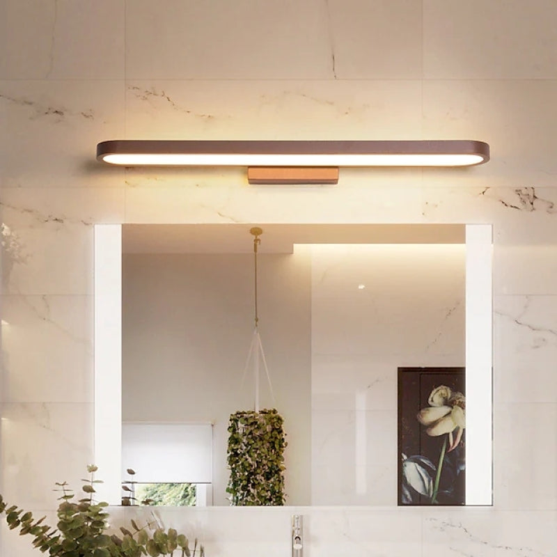 Luxa Applique Murale Miroir Ovale Moderne. Métal/Gel de Silice. Café/Noir Salon - Neutralighting