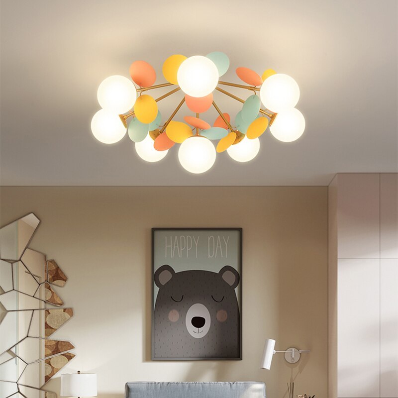 Nexen Plafonnier en forme de branche florale multicolore - Neutralighting