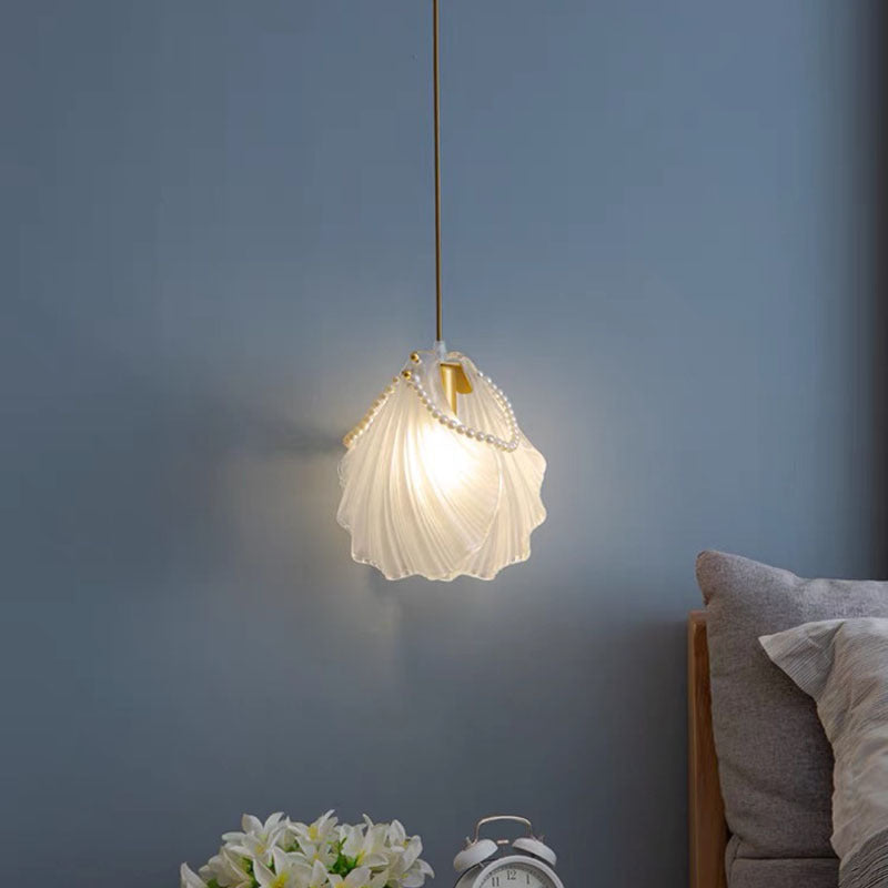 Kristy Suspension Coquille Moderne, Acrylique/Métal, Blanc, Chambre - Neutralighting