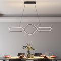 Arisha Suspension LED Linéaire, Métal/Gel de Silice, Noir/Or, Salle à Manger - Neutralighting
