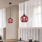 Water Ripple Suspension Boule Moderne Verre Rouge/Vert/Bleu Salon - Neutralighting